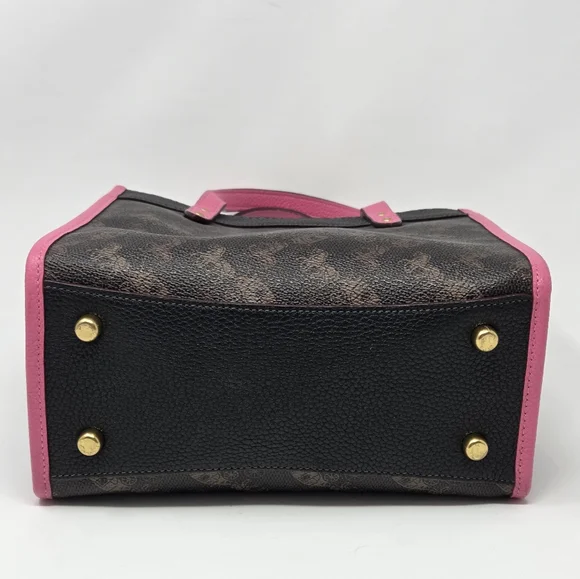 Coach Field Tote 22 Horse And Carriage In Truffle Petunia - Picture 4 of 9